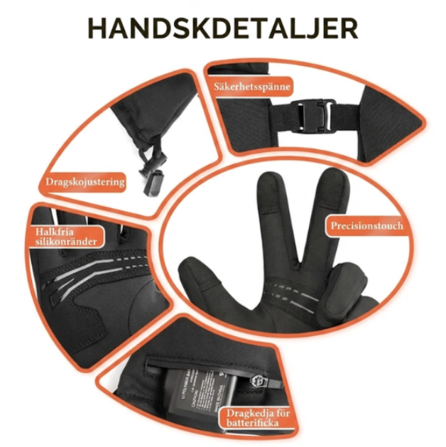 HeatWear - Elektriskt Uppvärmd Handske Liners